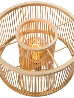 Tischleuchte, Bambus -Einrichtungsgegenstände Geschäft Kadoma Tischleuchte Beige Bambus 30x30x30 lup1