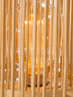 Tischleuchte, Bambus -Einrichtungsgegenstände Geschäft Kadoma Tischleuchte Beige Bambus 30x30x30 lup2