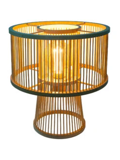 Tischleuchte, Bambus -Einrichtungsgegenstände Geschäft Kadoma Tischleuchte Beige Bambus 30x30x30 per1