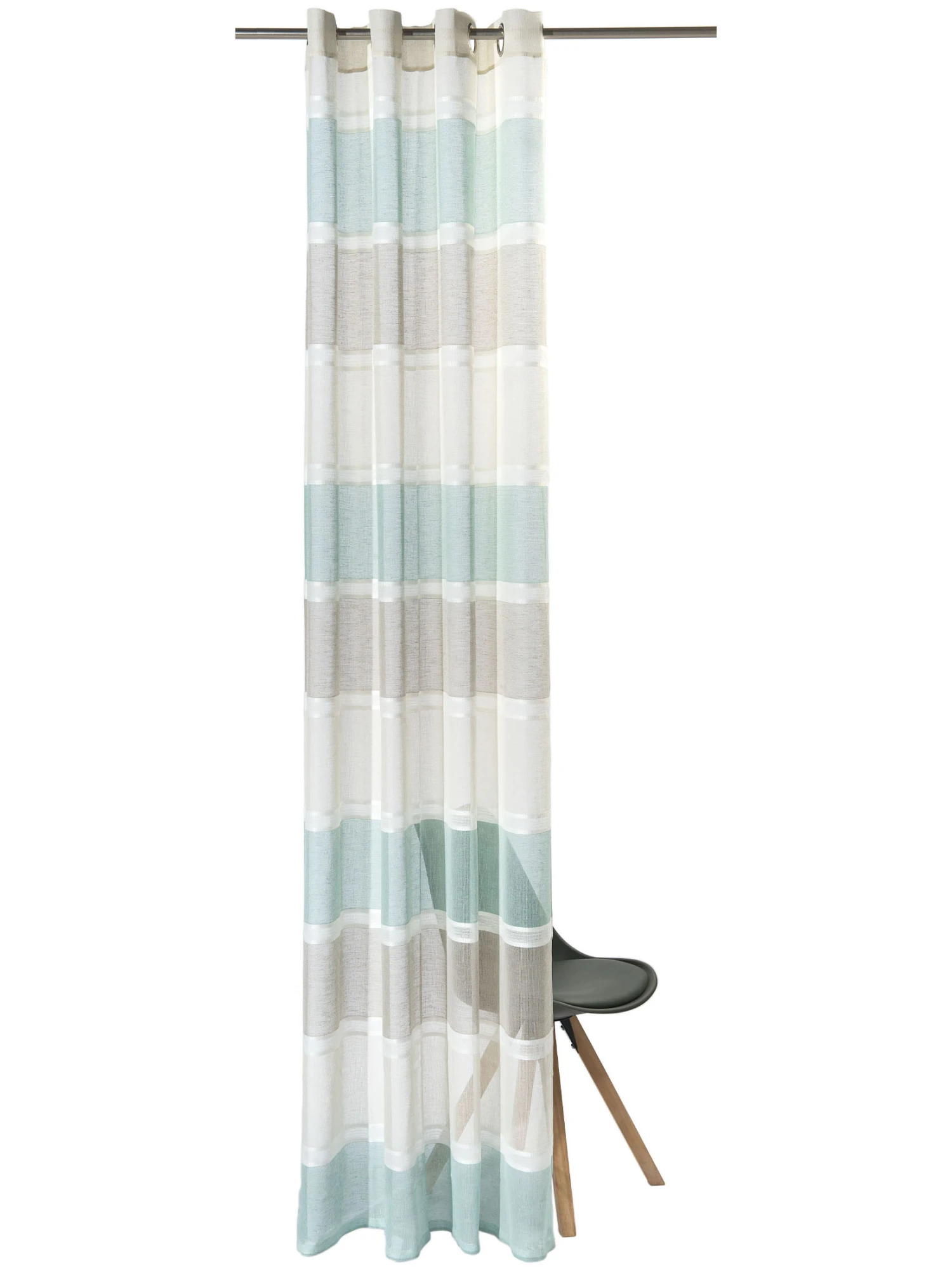 Ösenschal, Altmint Ösenschal, Altmint -Einrichtungsgegenstände Geschäft Kaja Gardine Oesenschal Gruen Altmint 140x245 pla2