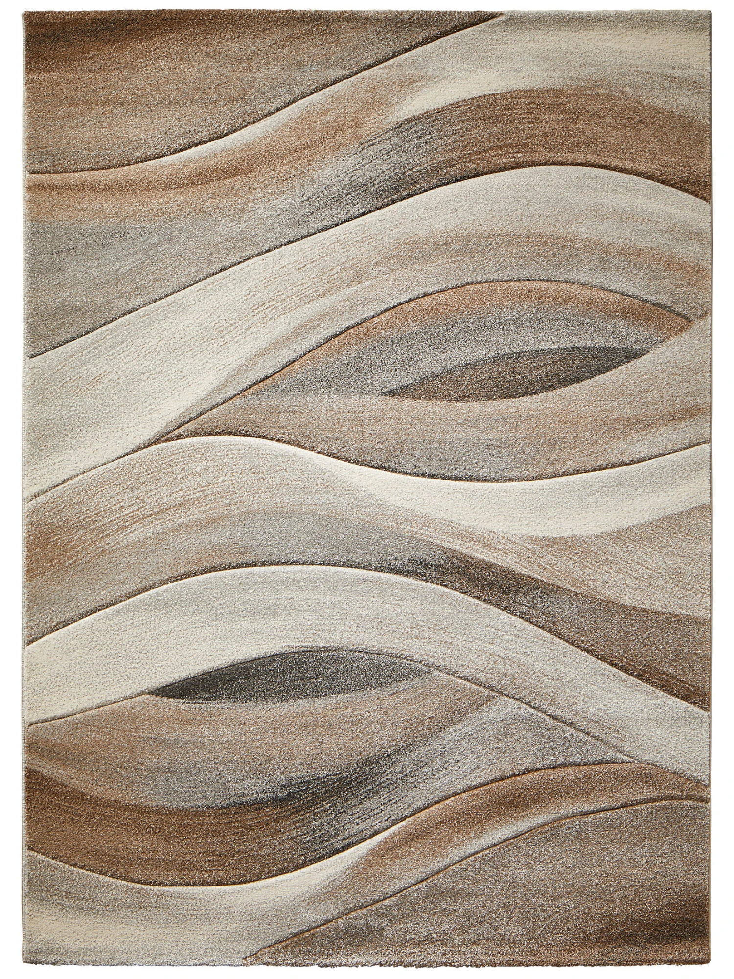 Moderner Teppich, Mandel Moderner Teppich, Mandel -Einrichtungsgegenstände Geschäft Kaleidoskop ModernerTeppich Braun Mandel 160x230 pla