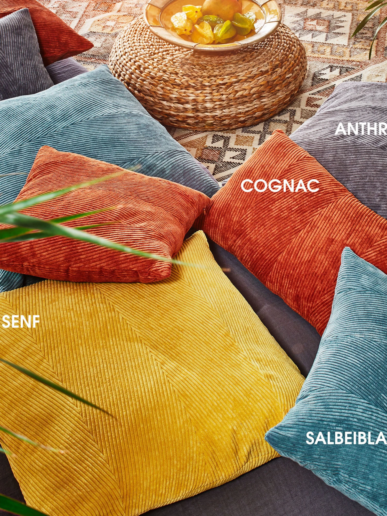 Kissen, Anthrazit Kissen, Anthrazit -Einrichtungsgegenstände Geschäft Kalle Sofakissen div mil