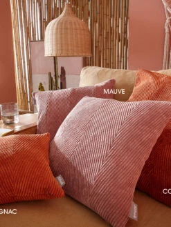 Kissen, Cognac -Einrichtungsgegenstände Geschäft Kalle Sofakissen mauve cognac mil2