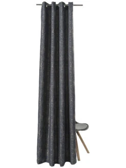 Ösenschal, Galaxy -Einrichtungsgegenstände Geschäft Karli Gardine Oesenschal Dunkelgrau Galaxy 140x245 pla2