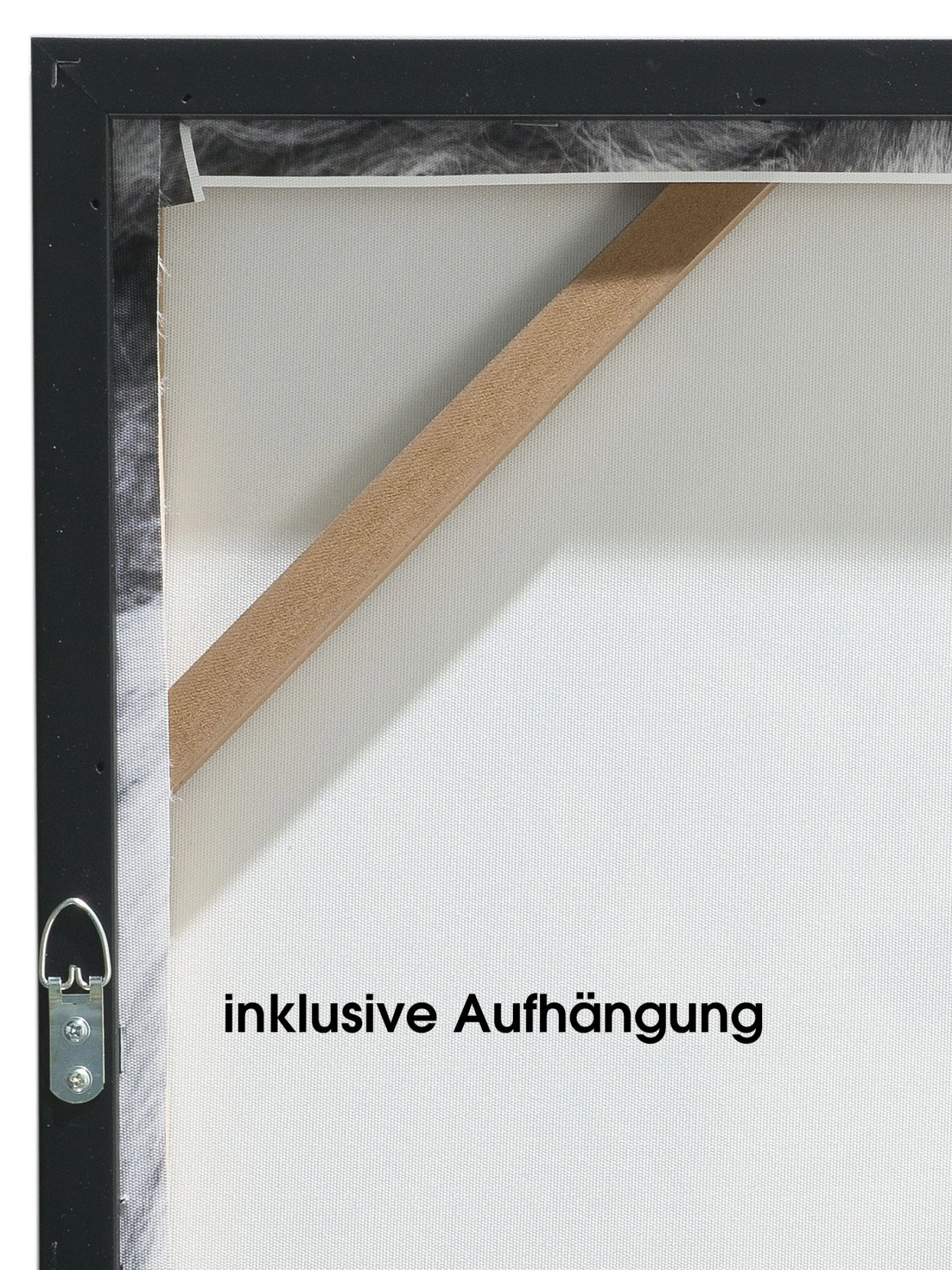 Leinwand-Druck-gerahmt, Schwarz/Grau Leinwand-Druck-gerahmt, Schwarz/Grau -Einrichtungsgegenstände Geschäft KingLeo Druckgerahmt Grau SchwarzGrau 50x70 ruk
