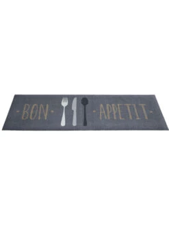 Fußmatte, Bon Appetit -Einrichtungsgegenstände Geschäft Kitchen Fussmatte Grau BonAppetit 50x150 per