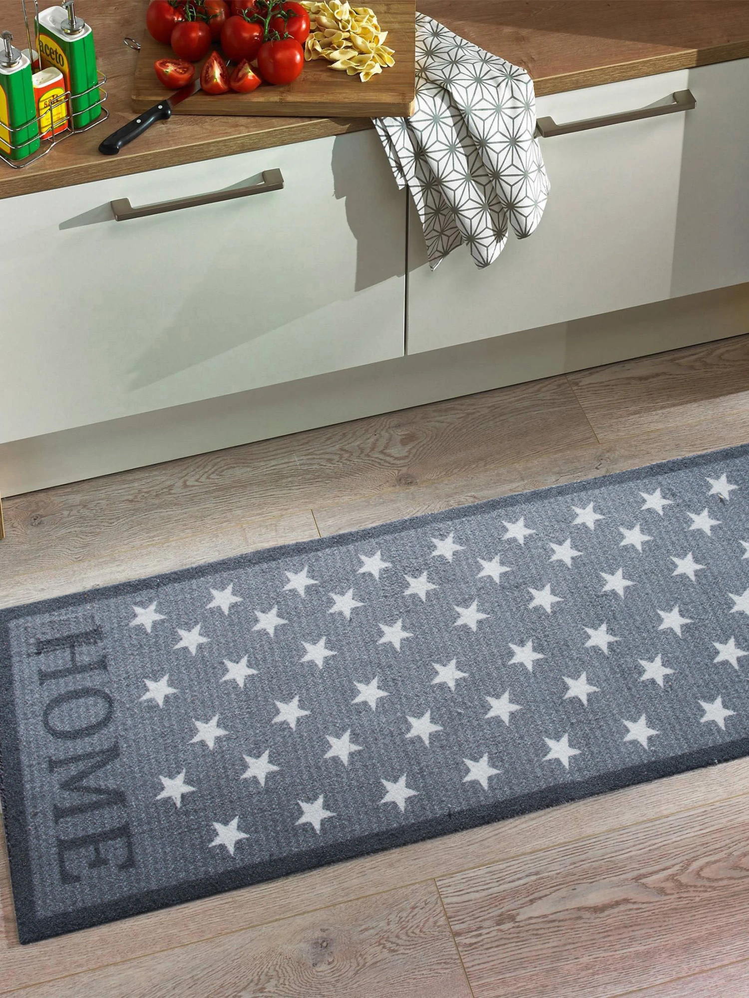 Fußmatte, Homestar Fußmatte, Homestar -Einrichtungsgegenstände Geschäft Kitchen Fussmatte Hellgrau Homestar 50x150 mil