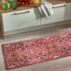 Fußmatte, Vintage Boho Kelim -Einrichtungsgegenstände Geschäft KitchenPlus Fussmatte Rot VintageBahoKelim 50x150 mil