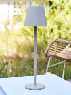 Tischleuchte, Grau