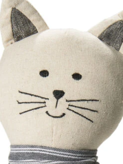Figur, Beige -Einrichtungsgegenstände Geschäft Kitty Tuerstopper Beige 13x14x30 lup