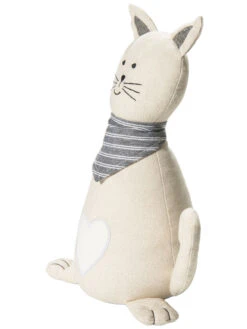Figur, Beige -Einrichtungsgegenstände Geschäft Kitty Tuerstopper Beige 13x14x30 per2