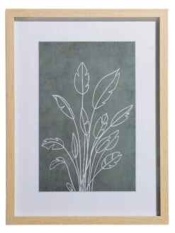 Leinwand-Druck-Glas, Grün/Weiss -Einrichtungsgegenstände Geschäft Kolura Druckgerahmt Gruen GruenWeiss 30x40 pla