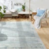 Vintage-Teppich, Aqua 1 Vintage-Teppich, Aqua -Einrichtungsgegenstände Geschäft Kronos VintageTeppich Blau Aqua 200x290 mil