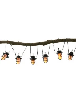 Lichterkette, Schwarz -Einrichtungsgegenstände Geschäft Laternenkette Lichterkette Schwarz 200 per2