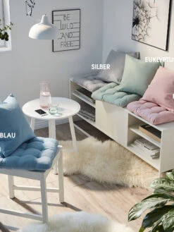 Kissen, Eukalyptus -Einrichtungsgegenstände Geschäft Leif Kissen div 40x40 mil