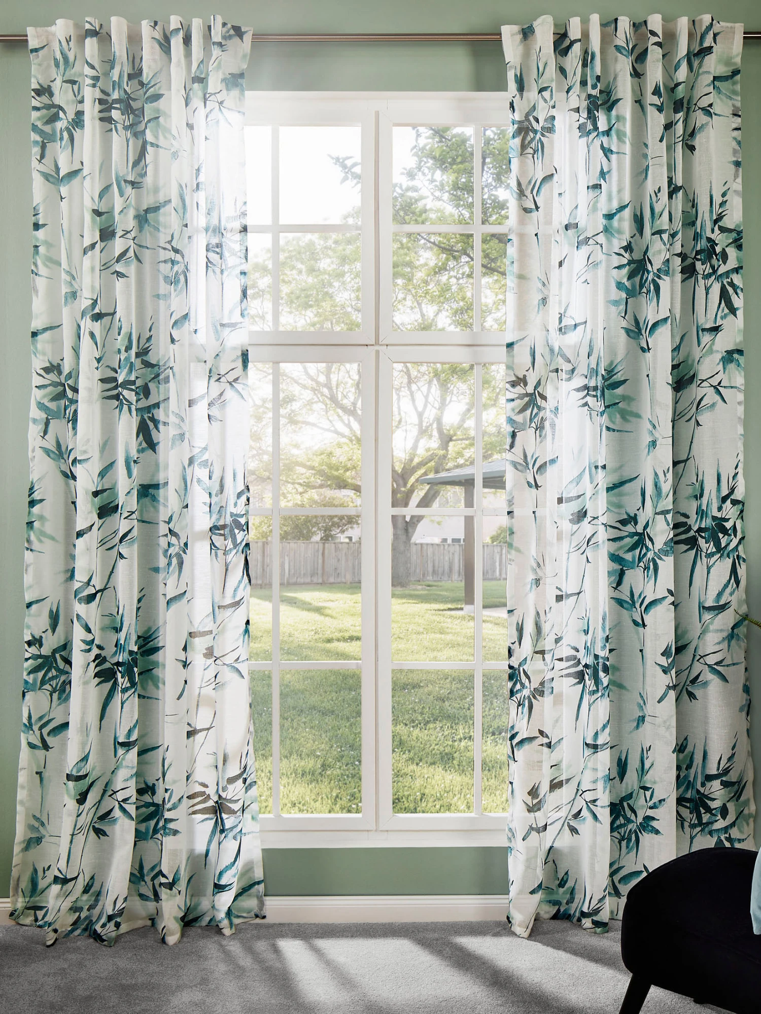 Vorhang mit Gardinenband, Jade Vorhang Mit Gardinenband, Jade -Einrichtungsgegenstände Geschäft Letizia Gardine VerdeckteSchlaufe Gruen Jade 140x245 mil