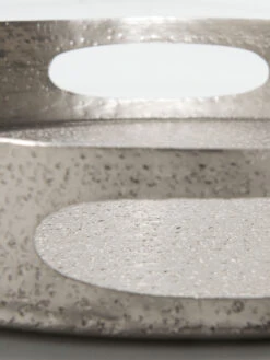 Deko-Tablett, Matt Silver -Einrichtungsgegenstände Geschäft Liana Schale Silber MattSilver 30x30x42C5 lup