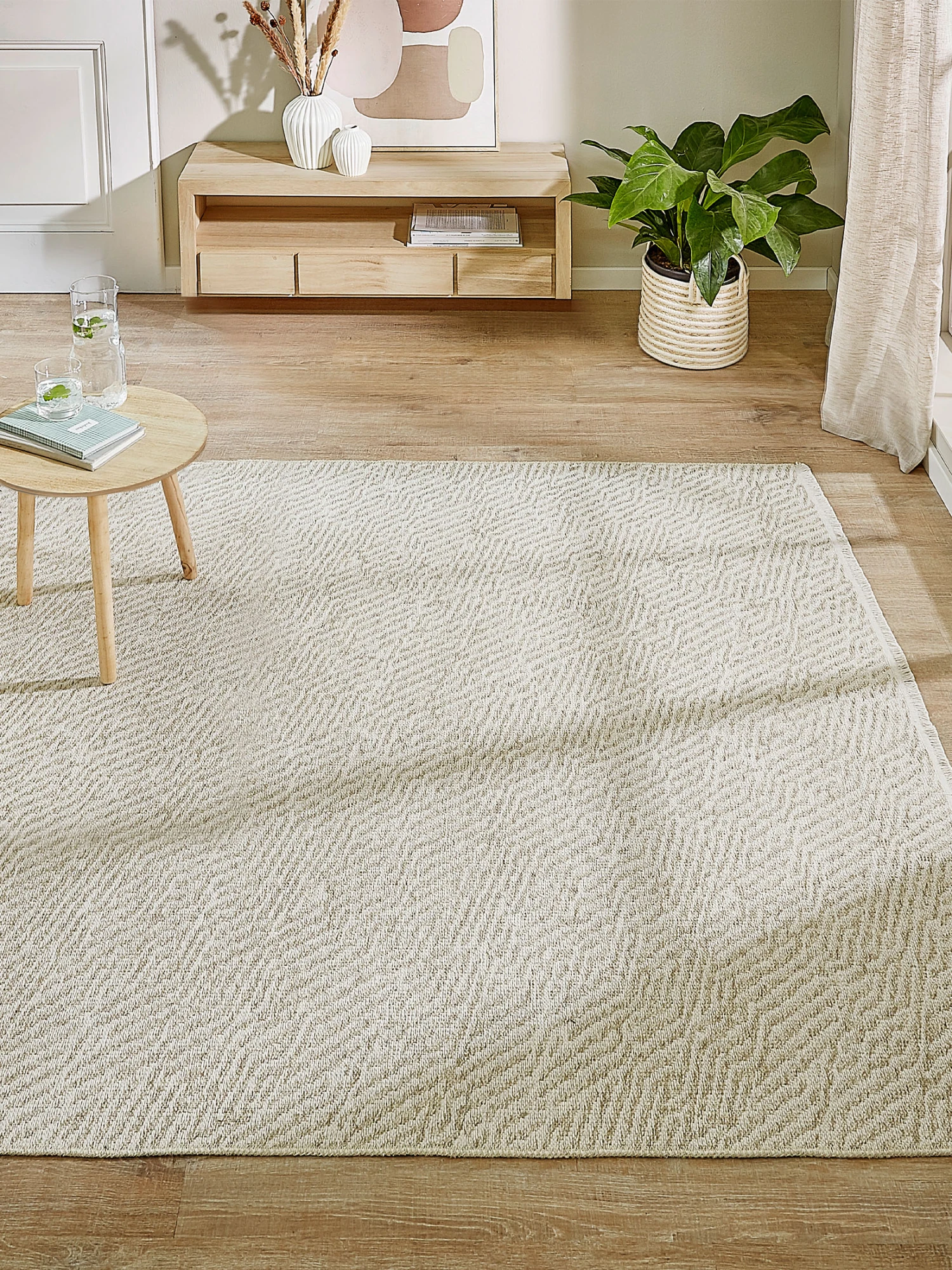 Moderner Teppich, Beige Moderner Teppich, Beige -Einrichtungsgegenstände Geschäft Lolle ModernerTeppich Creme Beige 160x230 mil