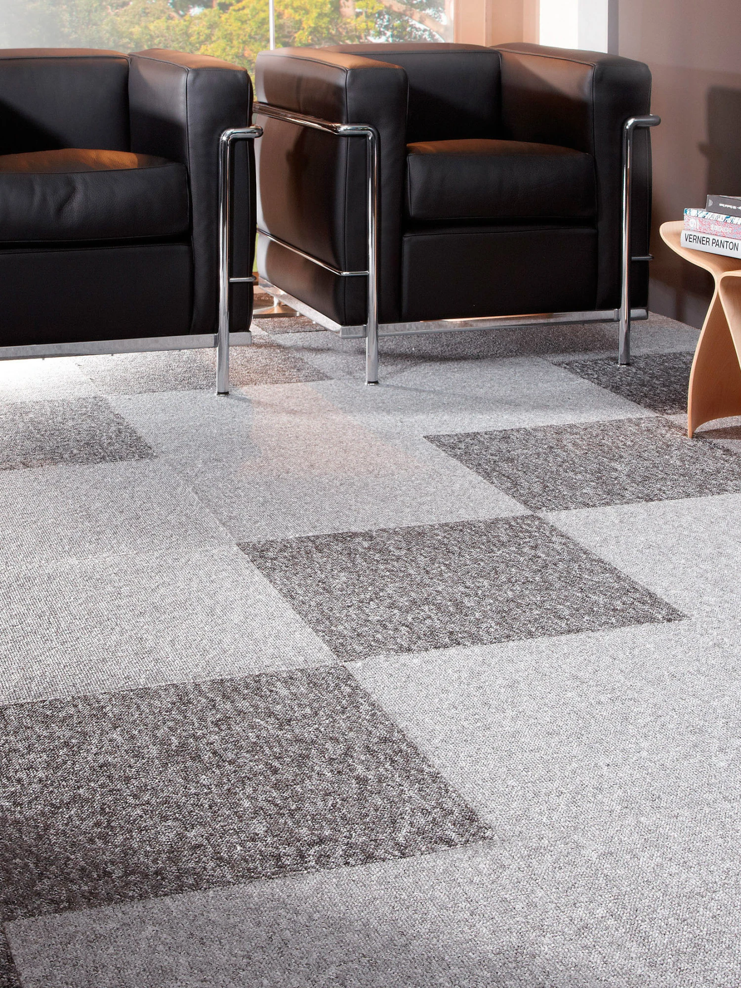 Teppichbodenfliese, Stone Teppichbodenfliese, Stone -Einrichtungsgegenstände Geschäft London Teppichbodenfliesen 900 hellgrau 965 graphit mil 1