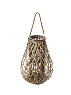 Laterne, Natur 4 Laterne, Natur -Einrichtungsgegenstände Geschäft Lunara Laterne Hellbraun Natur 28x28x50 per3