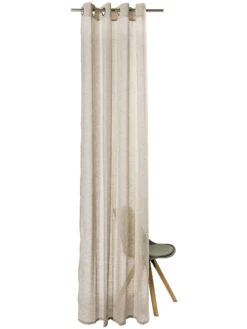 Ösenschal, Hellbraun 4 Ösenschal, Hellbraun -Einrichtungsgegenstände Geschäft Madox Gardine Oesenschal Hellbraun 140x245 pla2