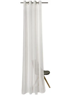 Ösenschal, Weiss -Einrichtungsgegenstände Geschäft Madox Gardine Oesenschal Weiss 140x245 pla2