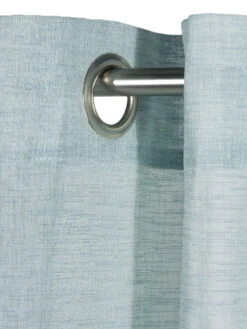 Ösenschal, Eisblau 5 Ösenschal, Eisblau -Einrichtungsgegenstände Geschäft Madox Gardine Oesenschal blau Eisblau 140x245 lup1