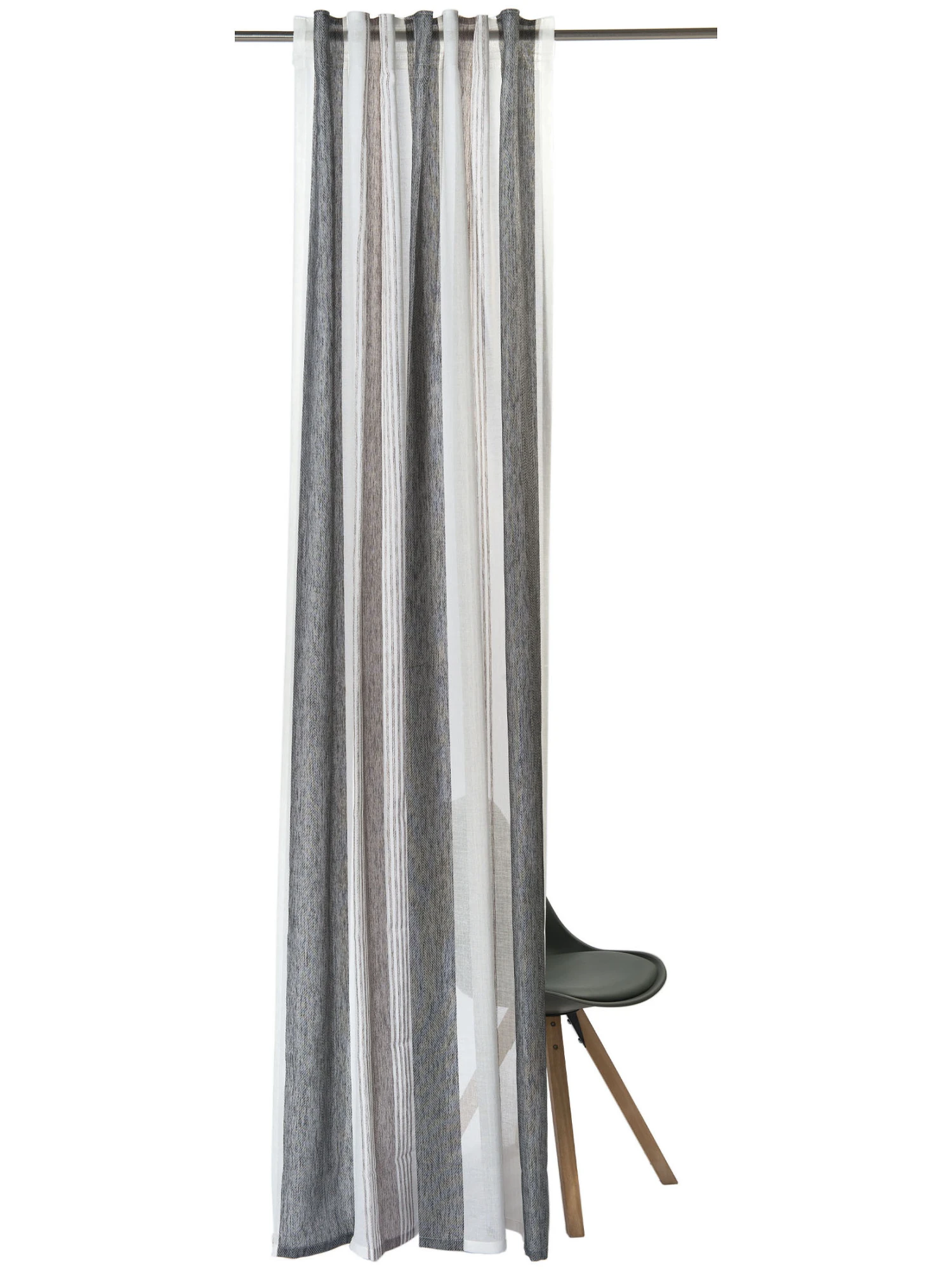 Vorhang mit Gardinenband, Anthrazit Vorhang Mit Gardinenband, Anthrazit -Einrichtungsgegenstände Geschäft Malena Gardine VerdeckteSchlaufe Grau Anthrazit 140x245 pla2