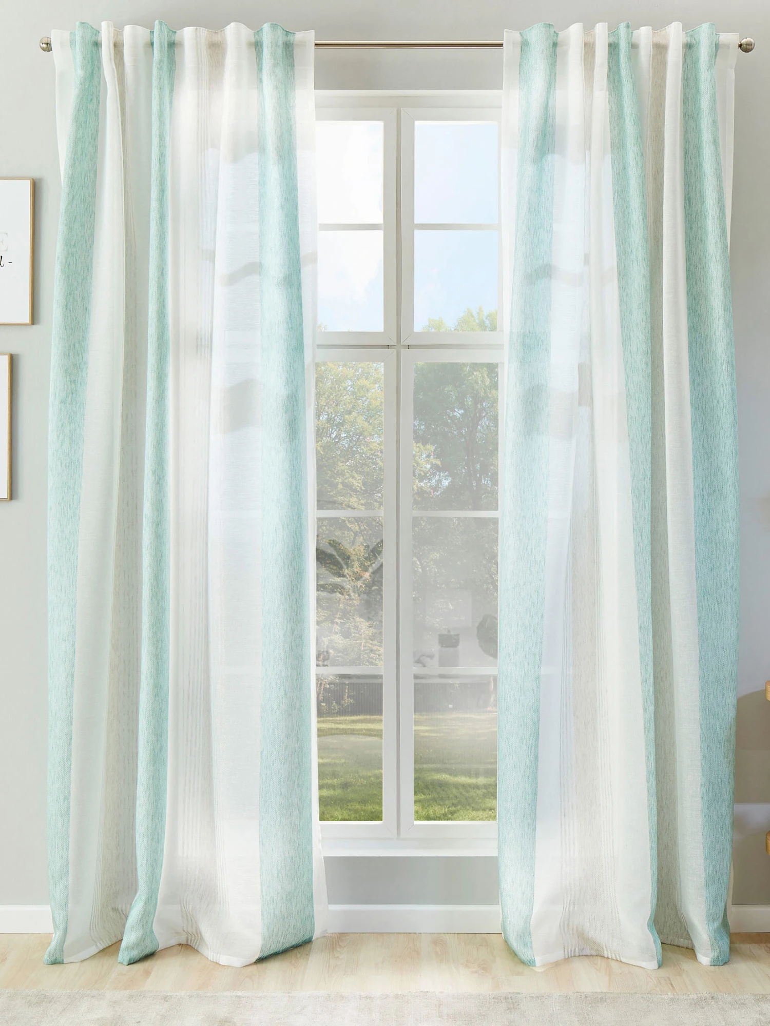 Vorhang mit Gardinenband, Altmint Vorhang Mit Gardinenband, Altmint -Einrichtungsgegenstände Geschäft Malena Gardine VerdeckteSchlaufe Gruen Altmint 140x245 mil