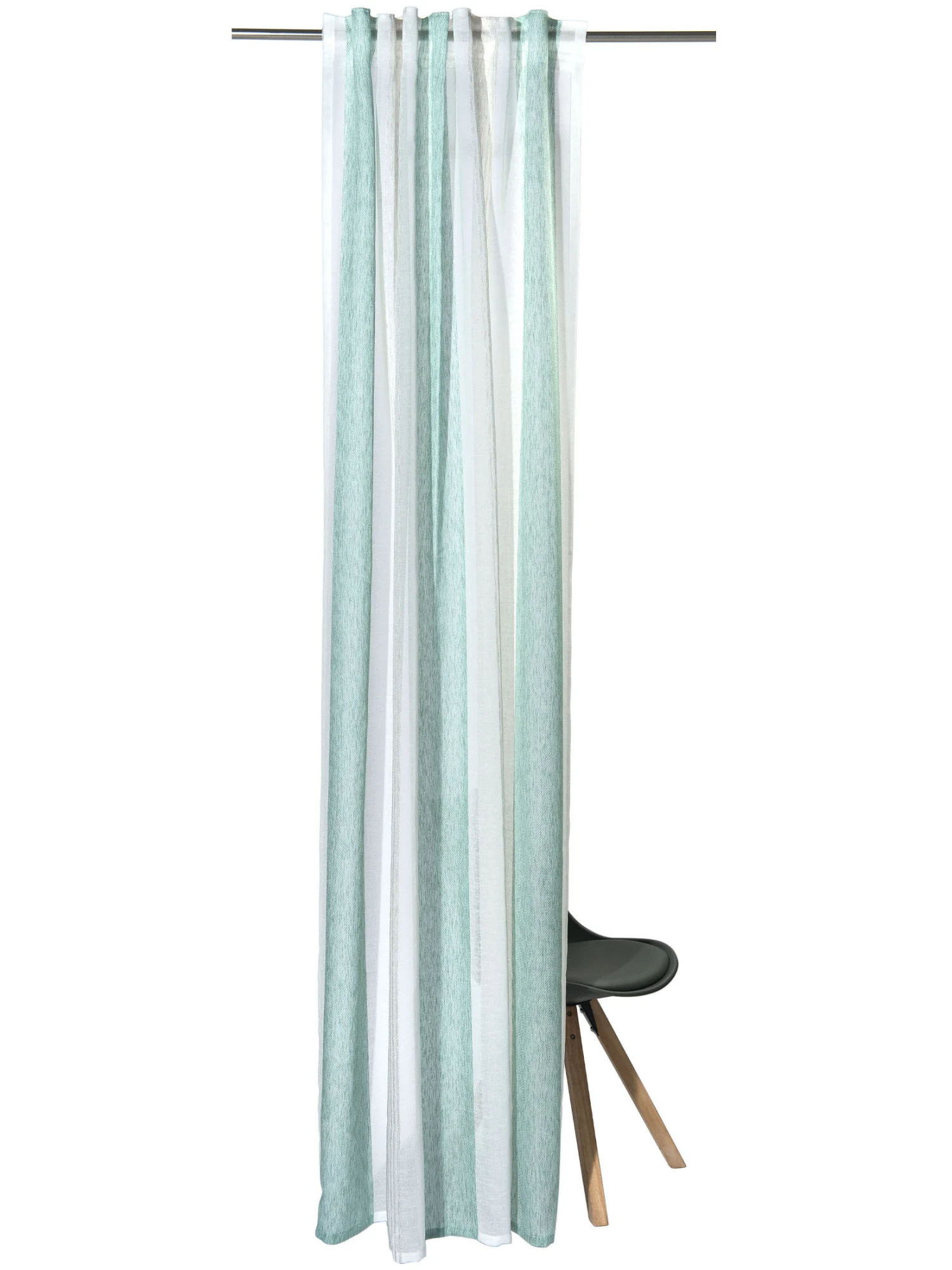 Vorhang mit Gardinenband, Altmint Vorhang Mit Gardinenband, Altmint -Einrichtungsgegenstände Geschäft Malena Gardine VerdeckteSchlaufe Gruen Altmint 140x245 pla2