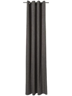 Ösenschal, Anthrazit 3 Ösenschal, Anthrazit -Einrichtungsgegenstände Geschäft Malia Gardine Oesenschal Schwarz Anthrazit 140x245 pla1
