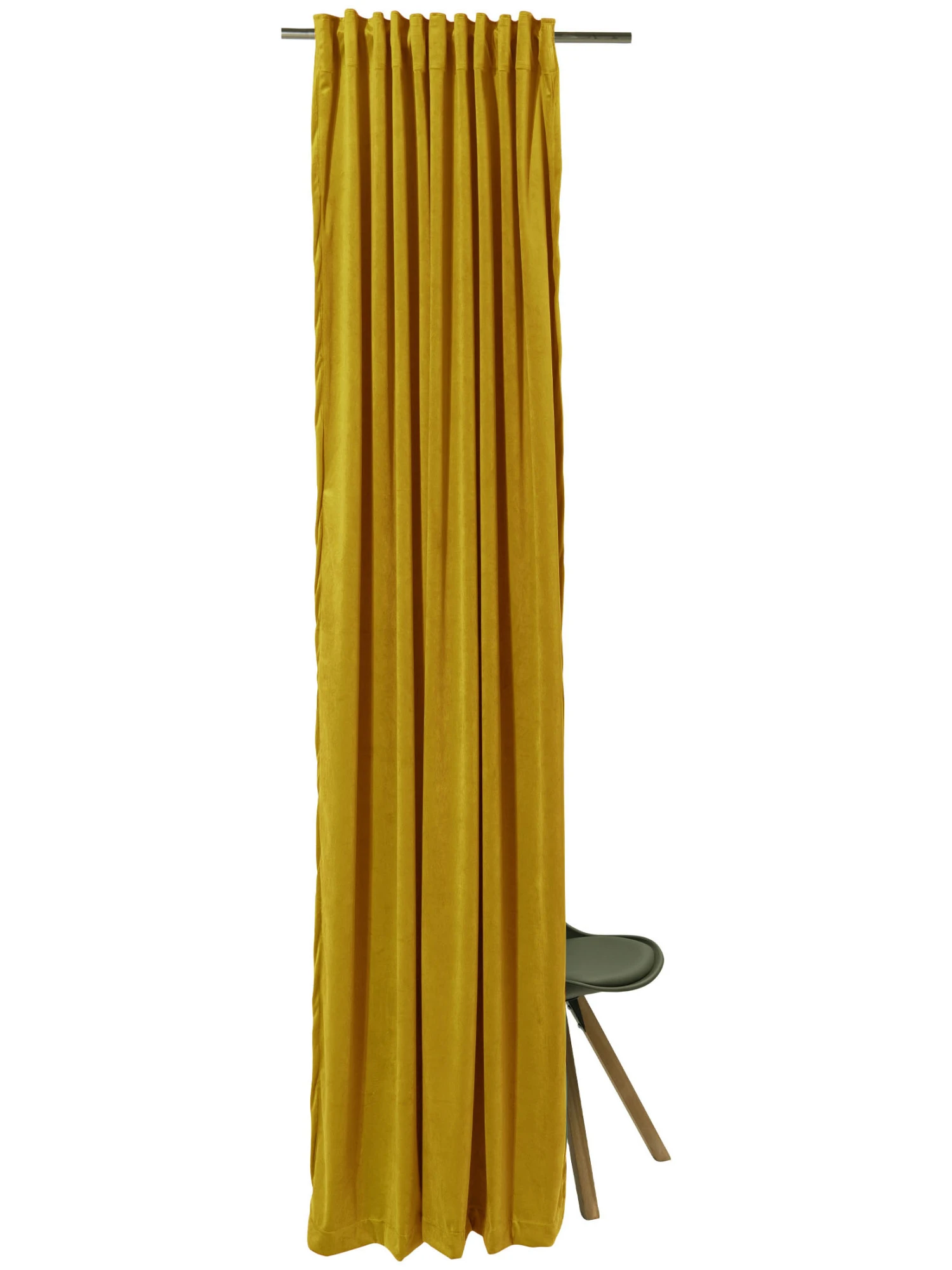 Vorhang mit Gardinenband, Senf Vorhang Mit Gardinenband, Senf -Einrichtungsgegenstände Geschäft Marilana Gardine verdeckteSchlaufe Gelb Senf 140x245 pla2