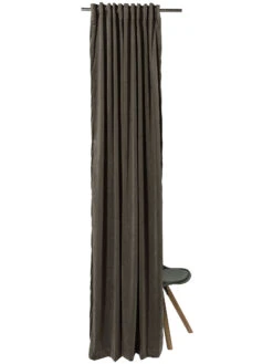 Vorhang Mit Gardinenband, Taupe 4 Vorhang Mit Gardinenband, Taupe -Einrichtungsgegenstände Geschäft Marilana Gardine verdeckteSchlaufe Grau Taupe 140x245 pla2