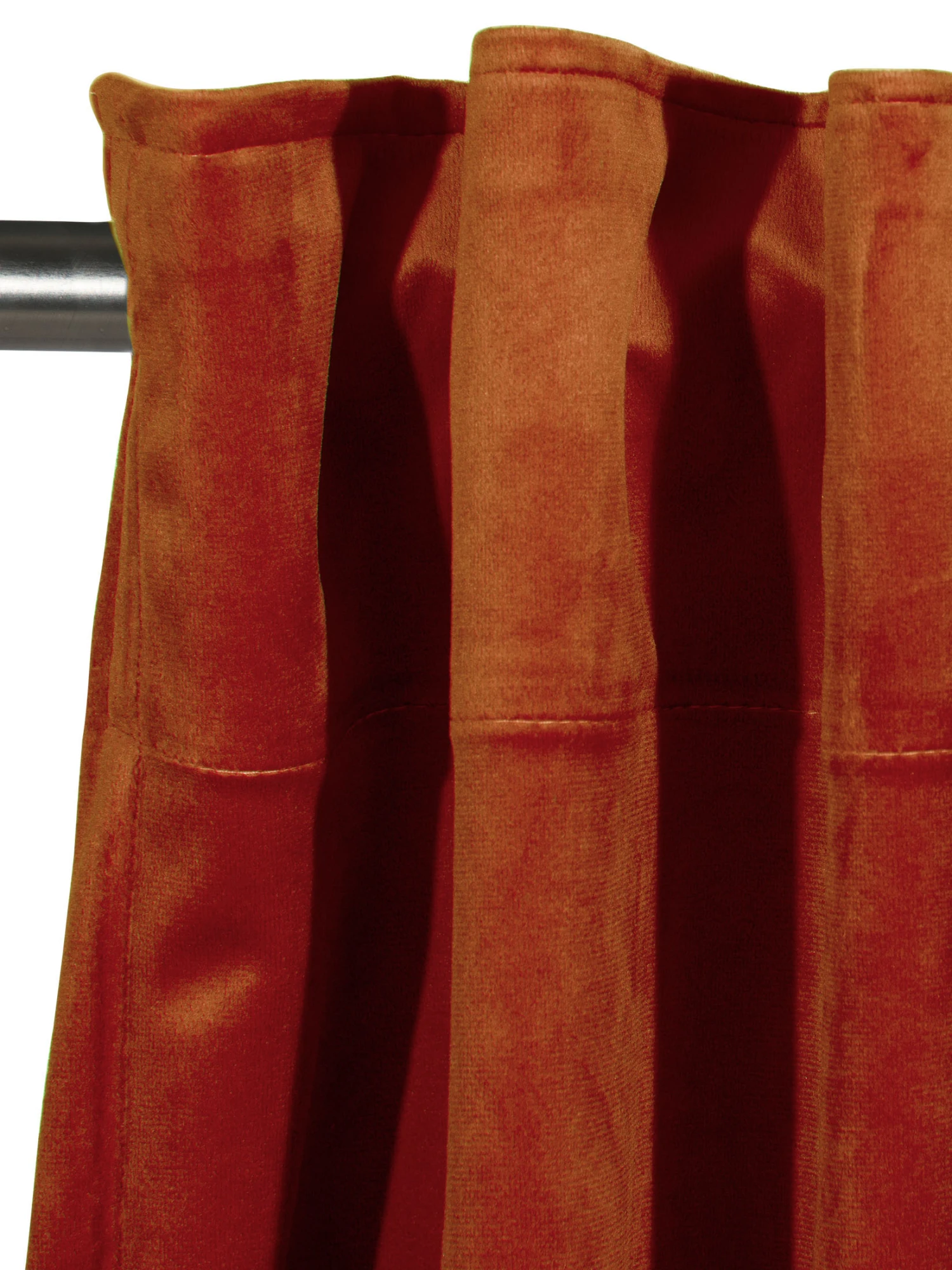 Vorhang mit Gardinenband, Kupfer Vorhang Mit Gardinenband, Kupfer -Einrichtungsgegenstände Geschäft Marilana Gardine verdeckteSchlaufe Orange Kupfer 140x245 lup1