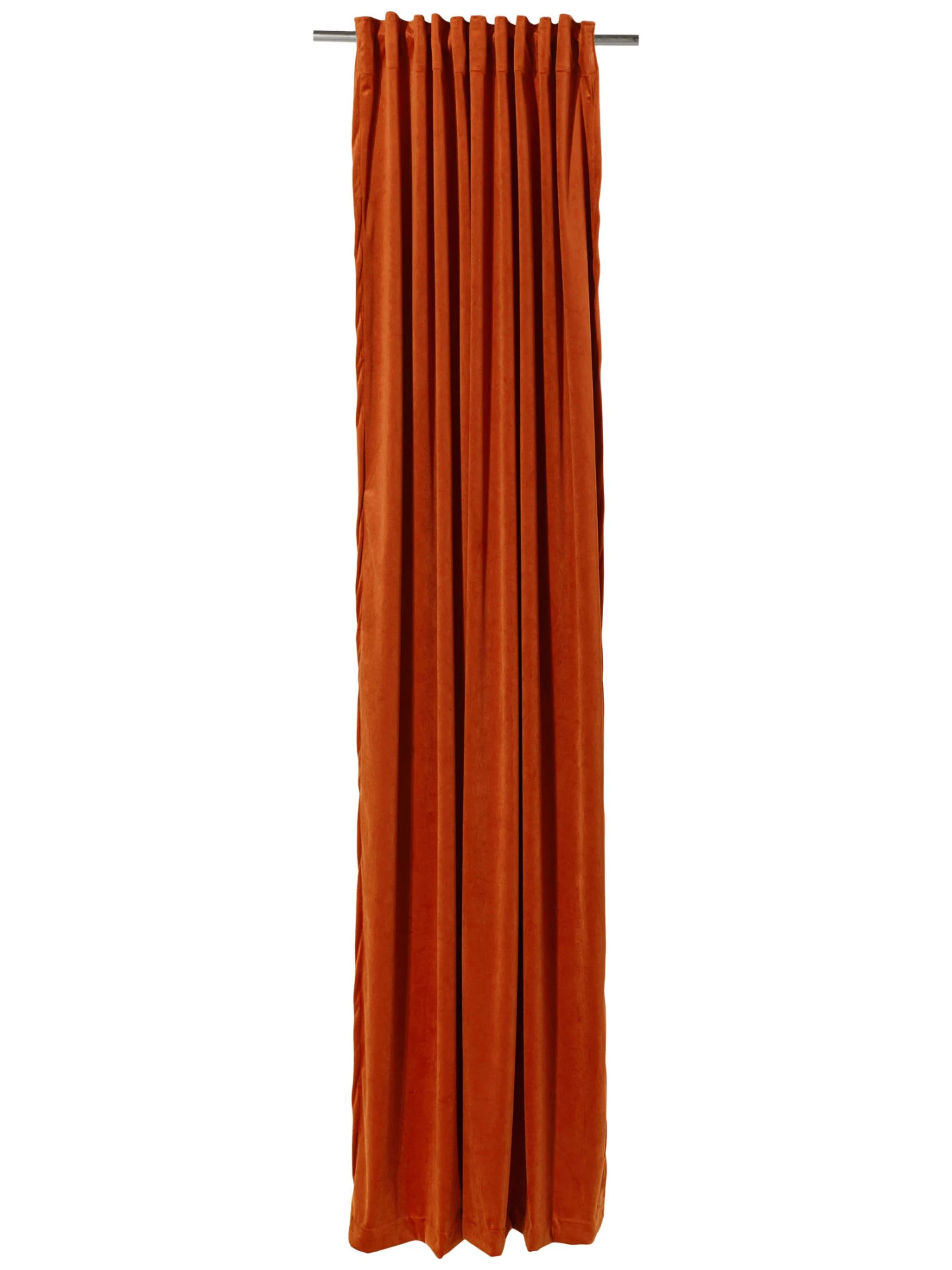 Vorhang mit Gardinenband, Kupfer Vorhang Mit Gardinenband, Kupfer -Einrichtungsgegenstände Geschäft Marilana Gardine verdeckteSchlaufe Orange Kupfer 140x245 pla1