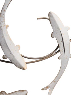 Wand-Objekt, Grau -Einrichtungsgegenstände Geschäft Metallfisch WandObjekt Grau 50x50 lup2