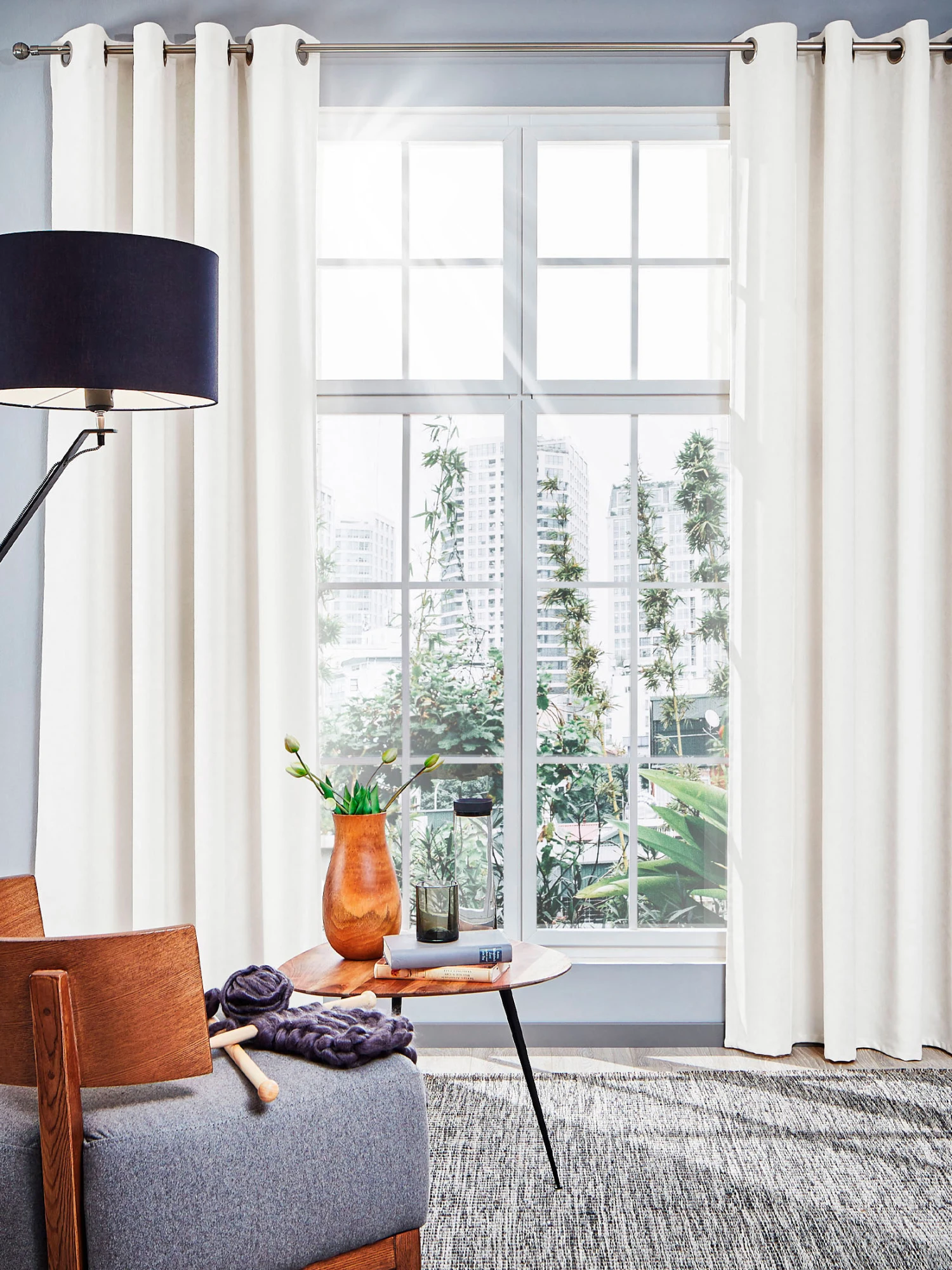 Ösenschal, Offwhite Ösenschal, Offwhite -Einrichtungsgegenstände Geschäft Milla Gardine Oesenschal creme Offwhite 140x245 mil