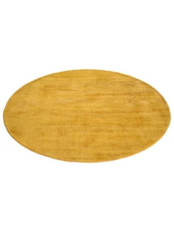 Viskose-Teppich, Safran -Einrichtungsgegenstände Geschäft Miramar UniTeppich Dunkelgelb Safran 150rund fper