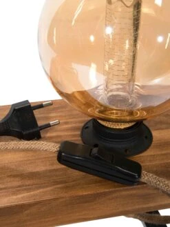 Tischleuchte, Braun -Einrichtungsgegenstände Geschäft MyStage Tischleuchte Braun 13x40x15 lup2