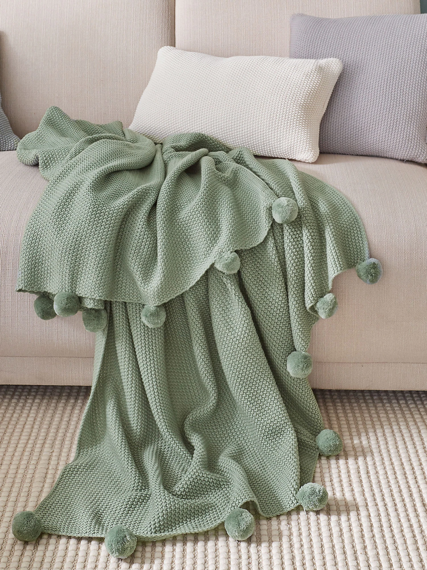 Decke, Altmint Decke, Altmint -Einrichtungsgegenstände Geschäft Mysa Decke gruen Altmint 150x200 mil2