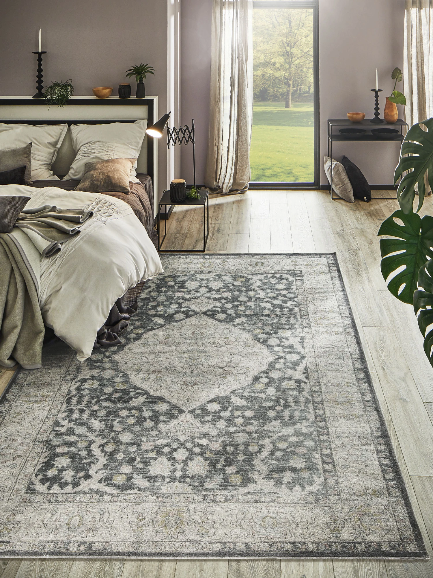 Vintage-Teppich, Grau/Rose Vintage-Teppich, Grau/Rose -Einrichtungsgegenstände Geschäft Nafar VintageTeppich Grau GrauRose 160x230 mil