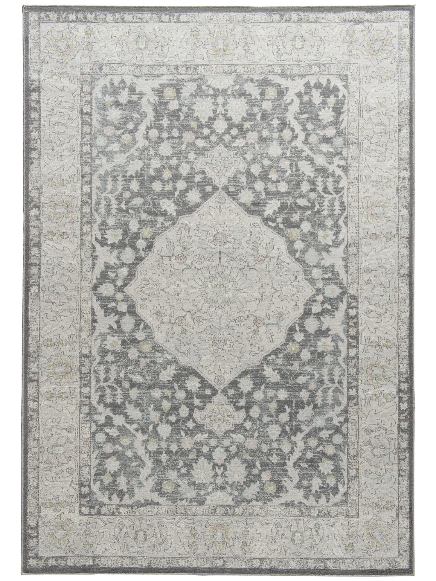 Vintage-Teppich, Grau/Rose Vintage-Teppich, Grau/Rose -Einrichtungsgegenstände Geschäft Nafar VintageTeppich Grau GrauRose 160x230 pla