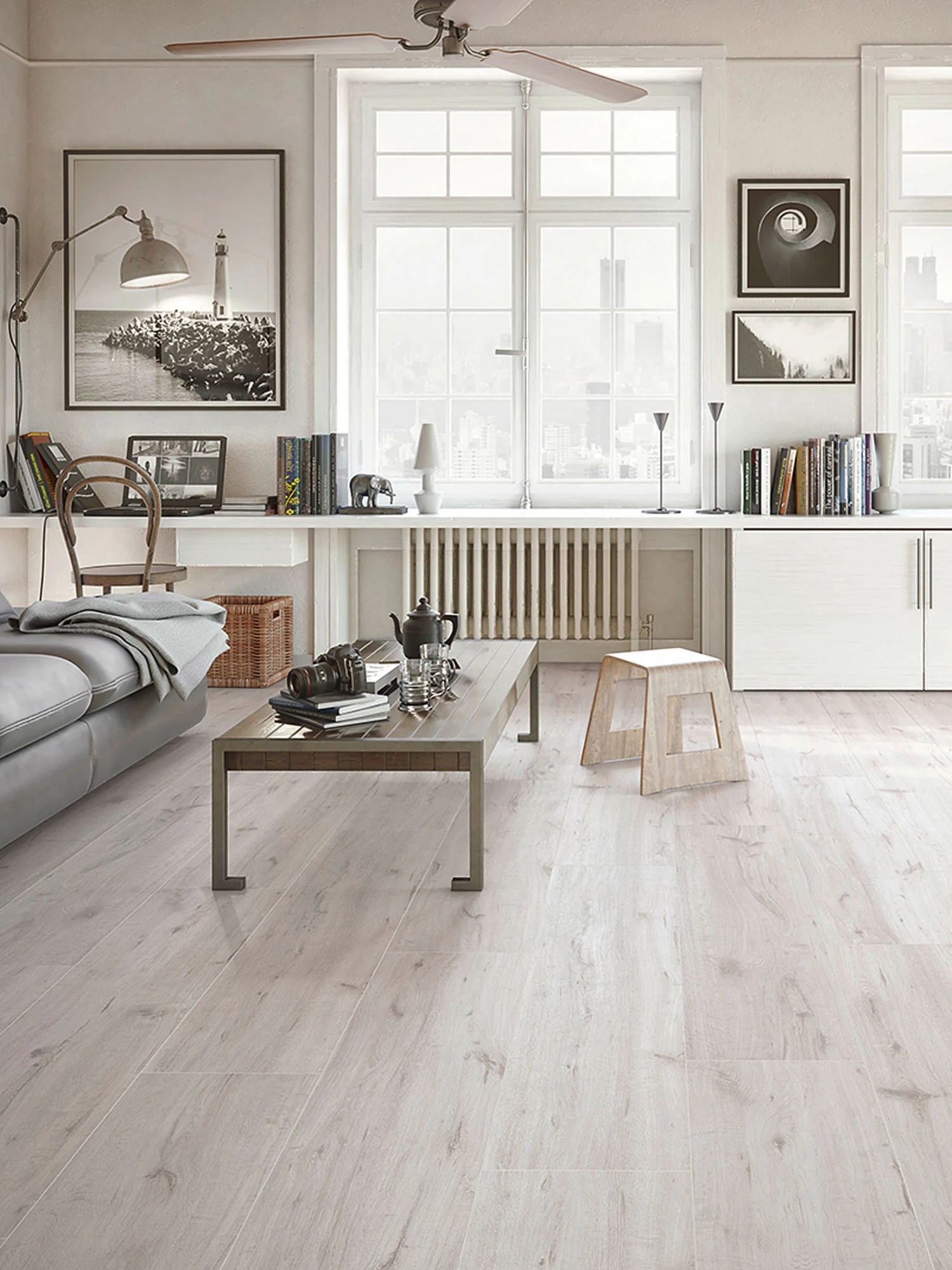 Klick-Laminat, Shiny White Oak 62277 Klick-Laminat, Shiny White Oak 62277 -Einrichtungsgegenstände Geschäft NaturaXXL Laminat ShinyWhiteOak mil