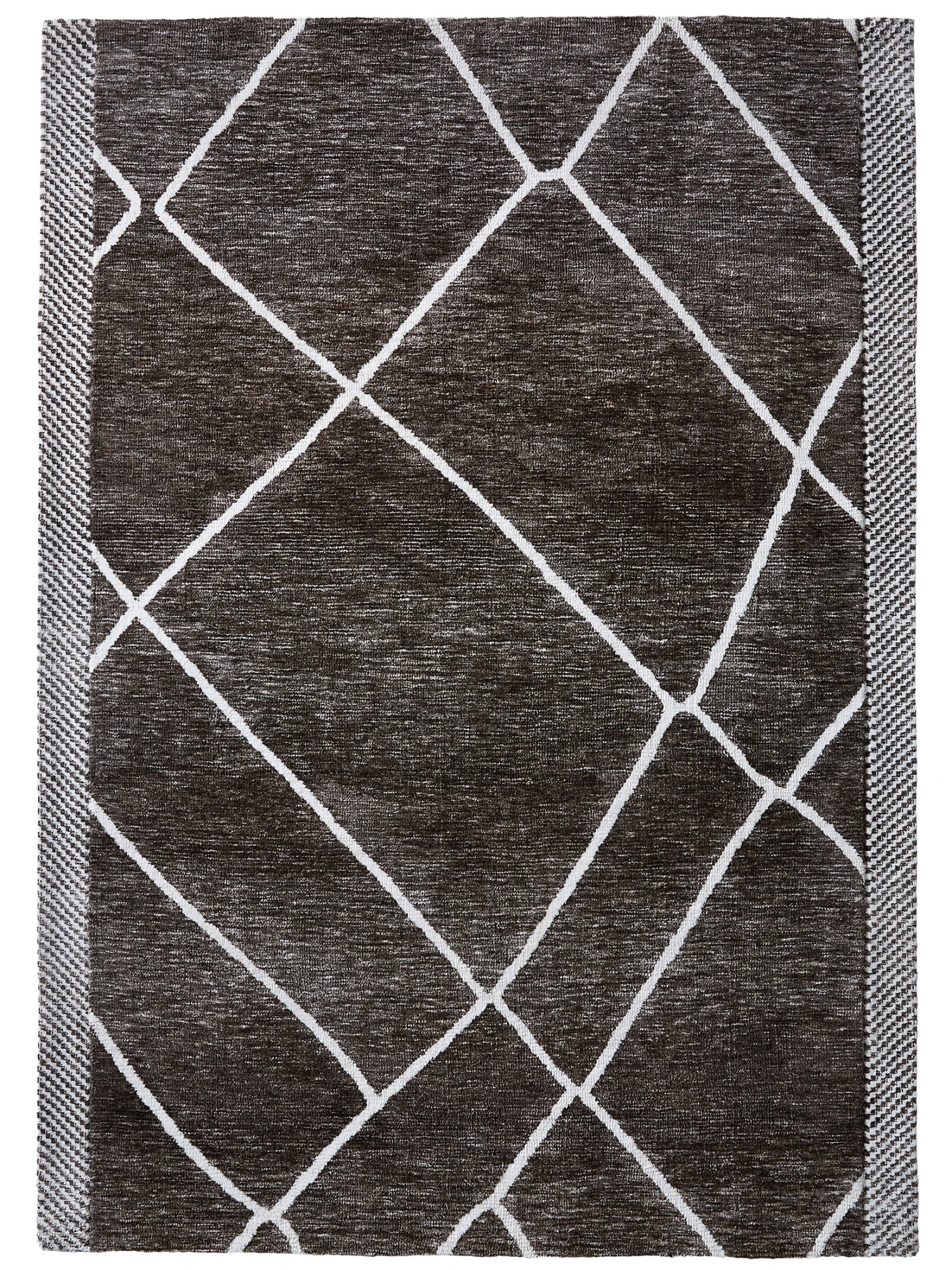 Moderner Teppich, Charcoal Moderner Teppich, Charcoal -Einrichtungsgegenstände Geschäft Nikkala ModernerTeppich SchwarzWeiss Charcoal 170x240 pla