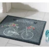 Sauberlaufmatte, Bike Grey -Einrichtungsgegenstände Geschäft Nostalgie Fussmatte fahrrad grau mil