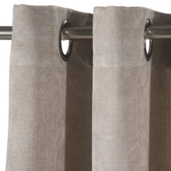 Ösenschal, Wolle -Einrichtungsgegenstände Geschäft Nuri Gardine Oesenschal Beige Wolle 140x245 lup1