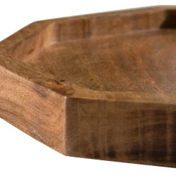 Deko-Tablett, Natural 4 Deko-Tablett, Natural -Einrichtungsgegenstände Geschäft Octagon DekoTablett Braun Natural 22x24 lup