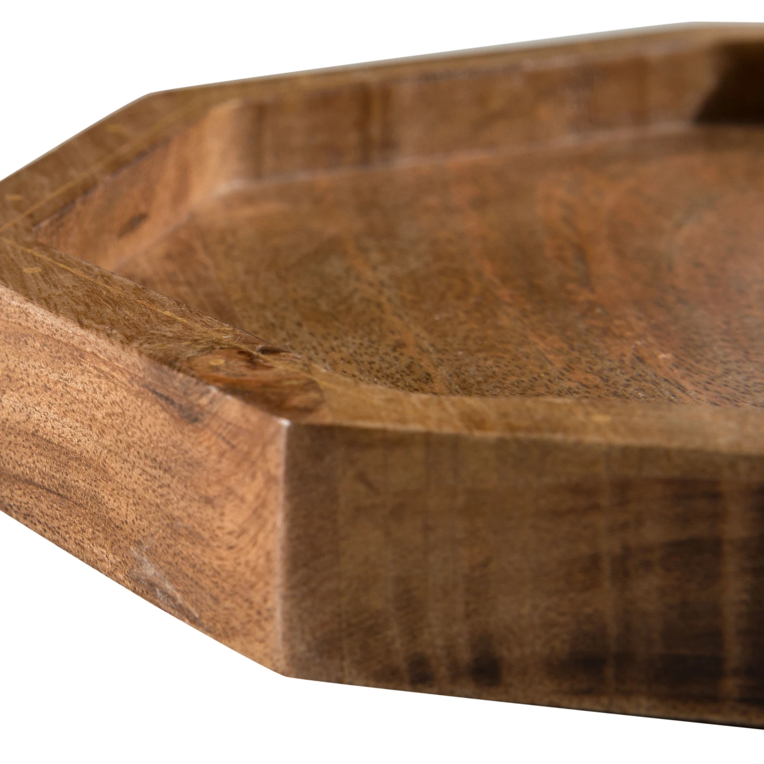 Deko-Tablett, Natural Deko-Tablett, Natural -Einrichtungsgegenstände Geschäft Octagon DekoTablett Braun Natural 22x24 lup