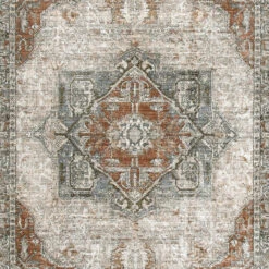 Vintage-Teppich, Kupfer -Einrichtungsgegenstände Geschäft Palacio Vintageteppich Terracotta Kupfer 160x230 lup2