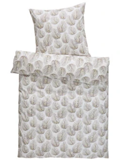 Renforcé-Bettwäsche, Khaki -Einrichtungsgegenstände Geschäft Palmari Bettwaesche Beige Khaki 135x200 pla